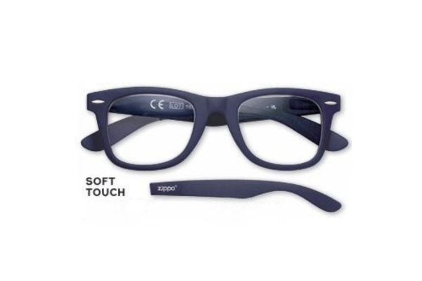 Occhiali da vista Zippo blu effetto gommato Rubbertouch